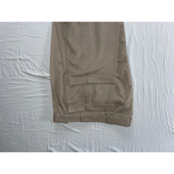 IZOD Pleated Microfiber Chino Dress Pants, Slacks. Brown, Men's 36X30.5. EUC!! - Picture 4 of 9